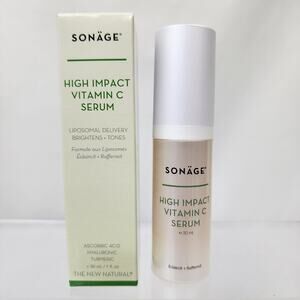Sonage High Impact Vitamin C Serum 1 fl oz Ascorbic Acid Hyaluronic Tumeric NIB